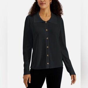 NWT Karen Scott Women’s Plus Size Spread Collar Cardigan